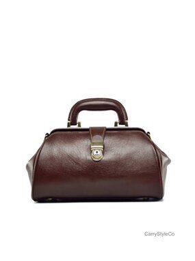 Handmade Full Grain Leather Doctor Bag Shoulder Bag